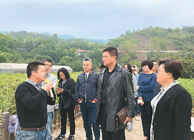 2019年5月，歐美同學(xué)會組織的海歸扶貧考察團(tuán)前往貴州省黔西南布依族苗族自治州望謨縣，為當(dāng)?shù)孛撠氈赂怀鲋\劃策。圖為工作人員正在向海歸代表介紹望謨縣情況。本報(bào)記者 孫亞慧攝