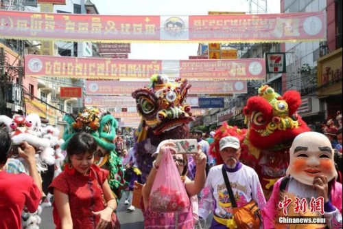 　資料圖。泰國(guó)曼谷唐人街。