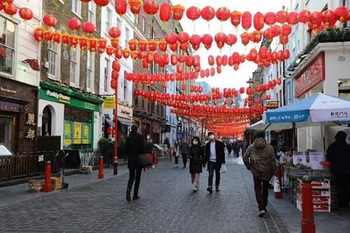 游客寥寥可數(shù)的倫敦唐人街。(《歐洲時(shí)報(bào)》／賈茹 攝)