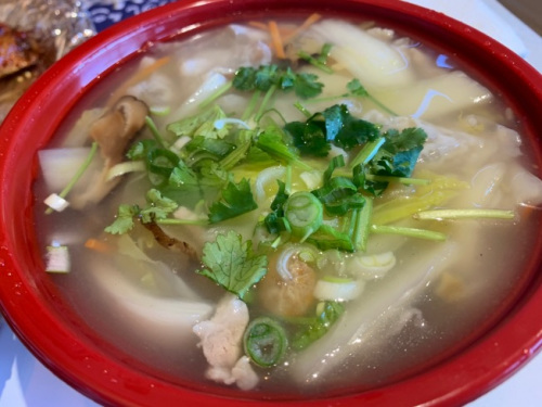 溫州三絲敲魚。(美國《世界日報》/張宏 攝)