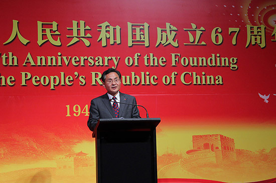 中國駐阿德萊德總領(lǐng)事饒宏偉致辭(董安琪