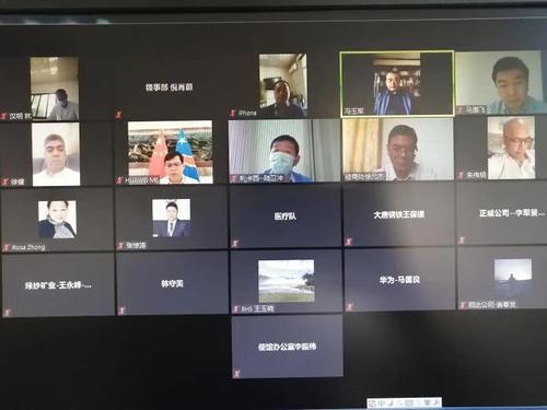 中國僑網(wǎng)視頻會議現(xiàn)場 (圖片來源:中國駐剛果(金)大使館網(wǎng)站)