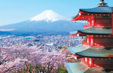 中國僑網(wǎng)圖為日本著名景點(diǎn)富士山 資料圖片