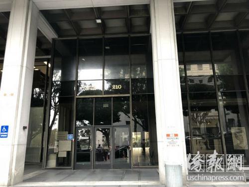 中國(guó)僑網(wǎng)審理合勝堂雙尸命案的洛杉磯縣刑事法庭大樓。(美國(guó)《僑報(bào)》/王珂瑩 攝)