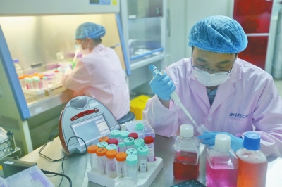 劉剛博士的團隊正在實驗室里工作。(《大河報》/吳國強