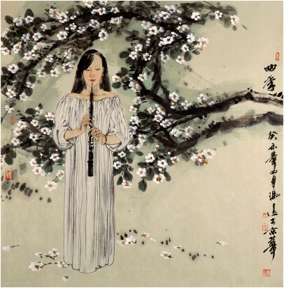 中國僑網(wǎng)四季(70cm*70cm 紙本設(shè)色)-馮遠(中國大陸)-1995