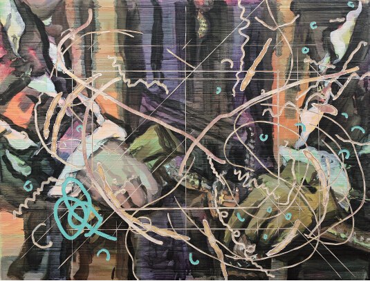 中國僑網(wǎng)一般語言(60cm*80cm 木板油畫、木刻)-姜培源(中國大陸)-2014