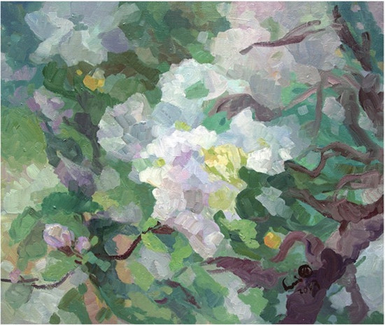 中國(guó)僑網(wǎng)晨露(100cm*120cm 布面油彩)-林鳳仙(挪威)-2013