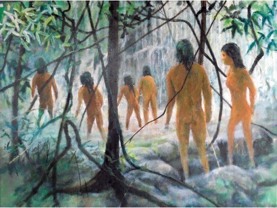 中國僑網(wǎng)Fishing trip(122cm*90cm 布面油畫)-Paul Woei(蘇里南)-2014