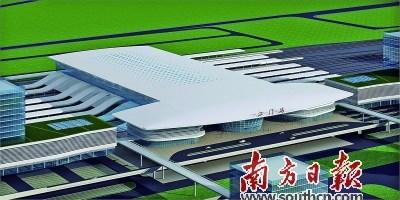 中國僑網(wǎng)珠西綜合交通樞紐江門站方案效果圖。