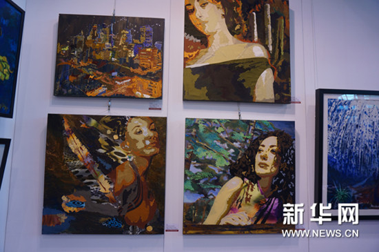 中國(guó)僑網(wǎng)圖為參加展覽的加拿大藝術(shù)家Fariba Mahmoondian的作品。