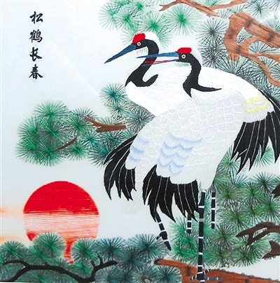 中國僑網(wǎng)刺繡作品。