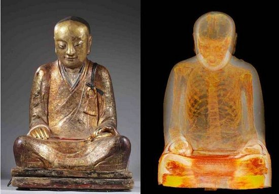中國(guó)僑網(wǎng)千年佛像和佛像CT掃描片