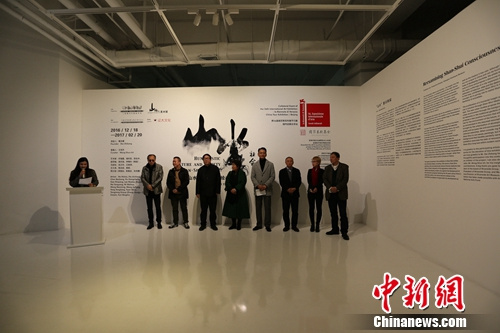 中國僑網(wǎng)山水社會 北京山水美術(shù)館展覽現(xiàn)場