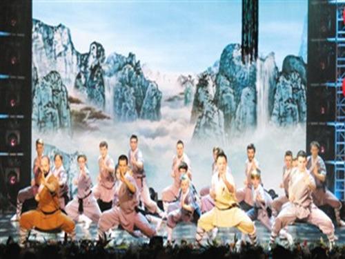 中國僑網(wǎng)《禪武迎春》節(jié)目表演。(宦佳 攝)