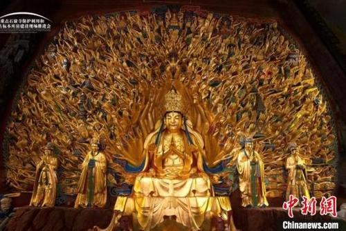 中國僑網(wǎng)圖為世界文化遺產(chǎn)大足石刻。(大足石刻研究院供圖)